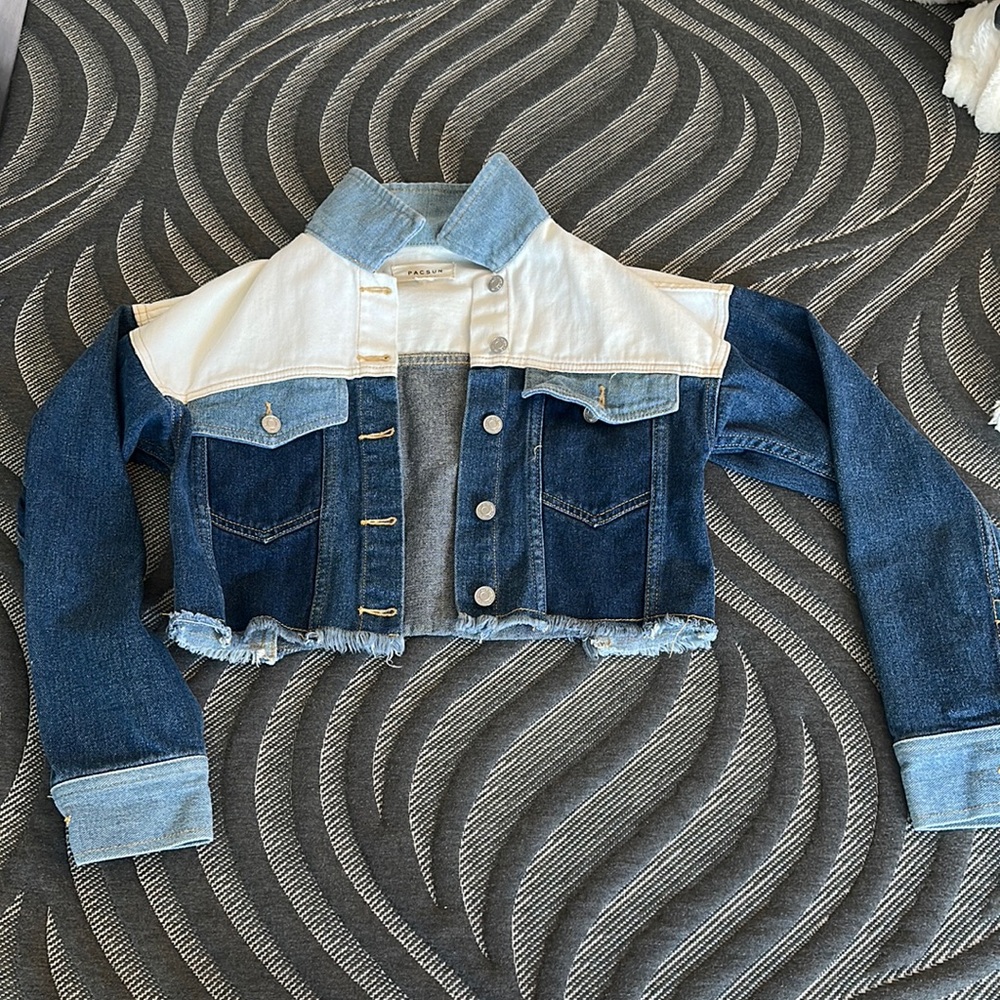 cropped jean jacket